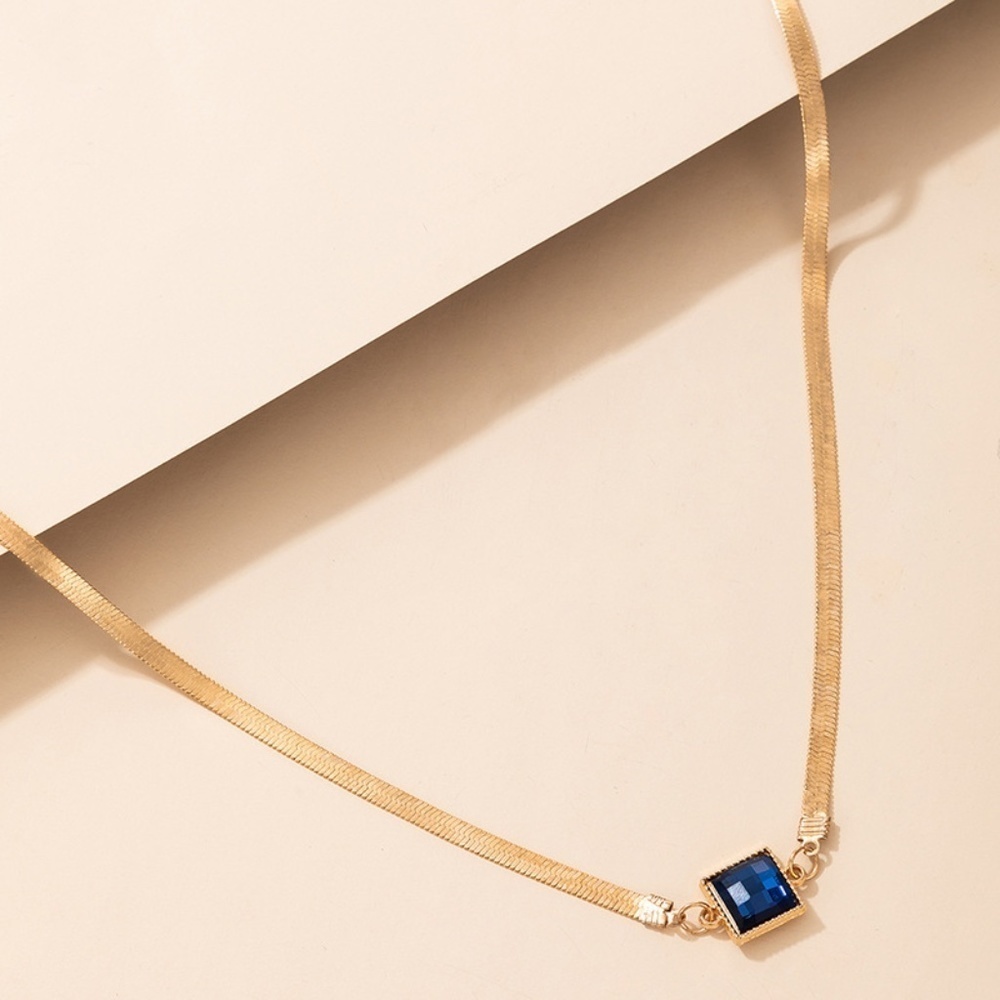 *OLIVIANE* Gold x Blue Fashion Choker Necklace